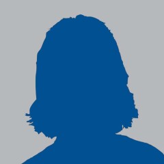 Silhouette vrouw blauw